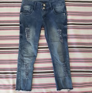 Skinny ripped jeans